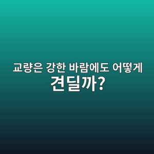 교량은 강한 바람에도 어떻게 견딜까? 바람과 교량 설계의 원리 5 eab590eb9f89ec9d80 eab095ed959c ebb094eb9e8cec9790eb8f84 ec96b4eb96bbeab28c eab2aceb949ceab98c 1786403079