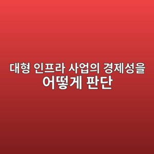 대형 인프라 사업의 경제성을 어떻게 판단할까? 비용과 편익을 계산하는 방법 8 eb8c80ed9895 ec9db8ed9484eb9dbc ec82acec9785ec9d98 eab2bdeca09cec84b1ec9d84 ec96b4eb96bbeab28c ed8c90eb8ba8 1789427947
